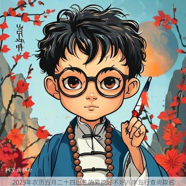 2025年农历五月二十四出生的男孩好不好八字五行查询取名