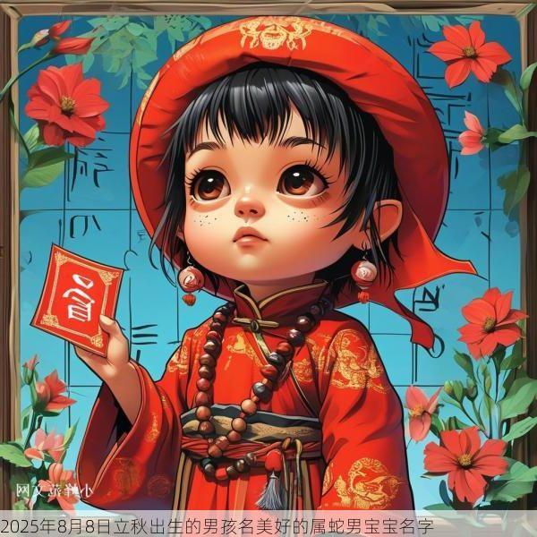 2025年8月8日立秋出生的男孩名美好的属蛇男宝宝名字