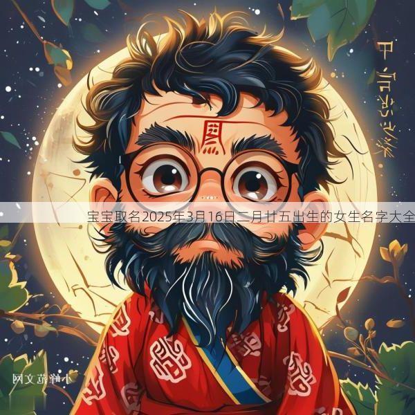 宝宝取名2025年3月16日二月廿五出生的女生名字大全