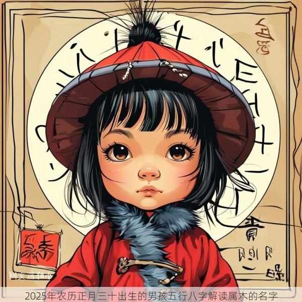 2025年农历正月三十出生的男孩五行八字解读属木的名字