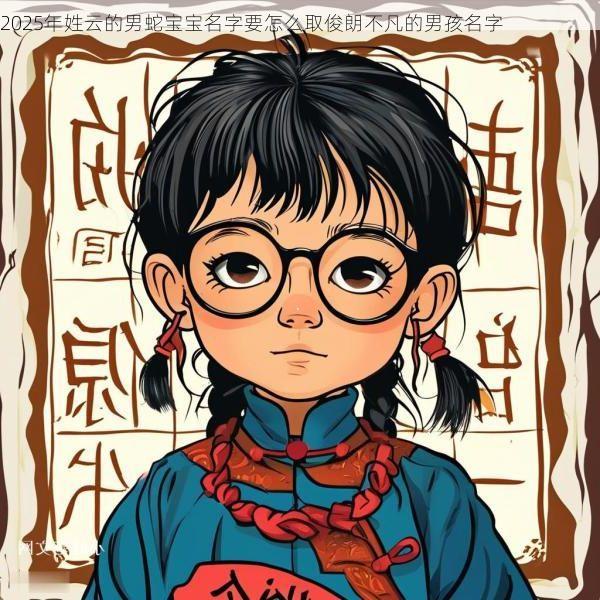2025年姓云的男蛇宝宝名字要怎么取俊朗不凡的男孩名字