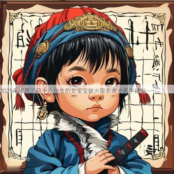 2025年农历三月十八出生的女宝宝缺火取名高分名字建议
