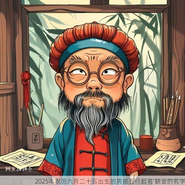 2025年农历六月二十五出生的男孩五行起名 缺金的名字