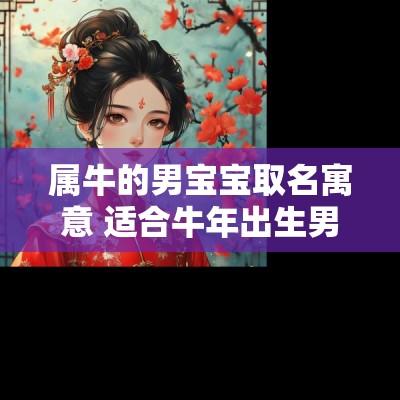 属牛的男宝宝取名寓意 适合蛇年出生男孩的起名用字