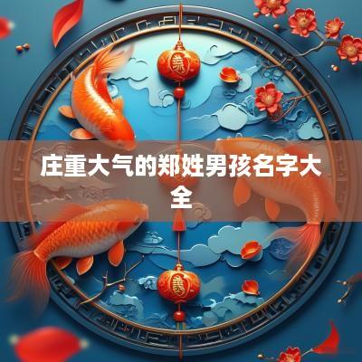 庄重大气的郑姓男孩名字大全