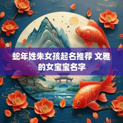 蛇年姓朱女孩起名推荐 文雅的女宝宝名字