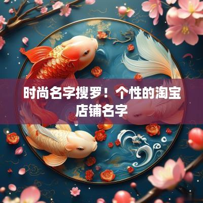 时尚名字搜罗！个性的淘宝店铺名字
