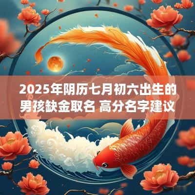 2025年阴历七月初六出生的男孩缺金取名 高分名字建议