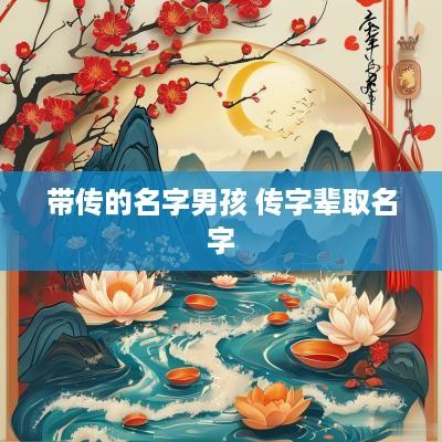 带传的名字男孩 传字辈取名字