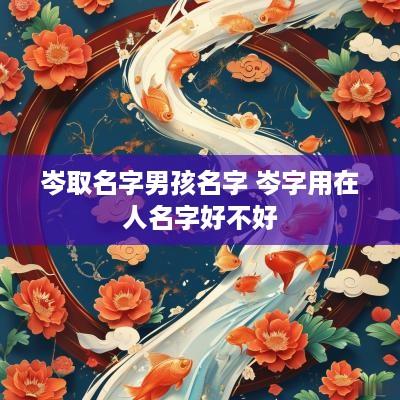 岑取名字男孩名字 岑字用在人名字好不好