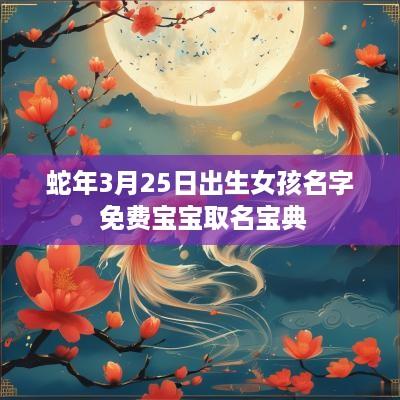 蛇年3月25日出生女孩名字 免费宝宝取名宝典