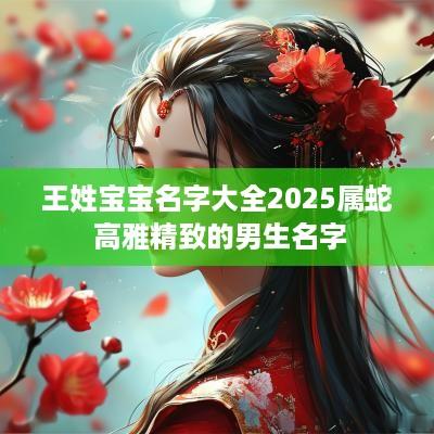 王姓宝宝名字大全2025属蛇 高雅精致的男生名字