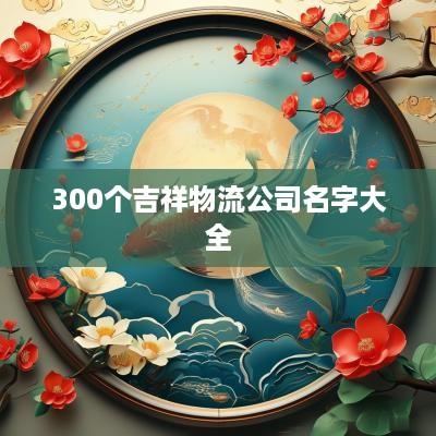 300个吉祥物流公司名字大全