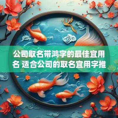 公司取名带鸿字的最佳宜用名 适合公司的取名宜用字推荐