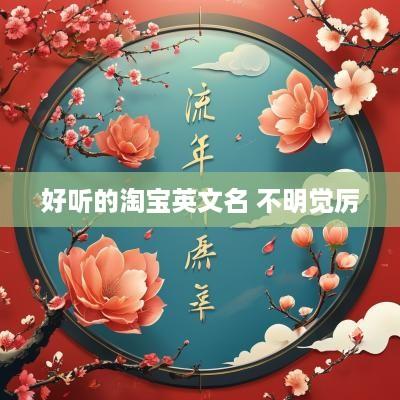 好听的淘宝英文名 不明觉厉
