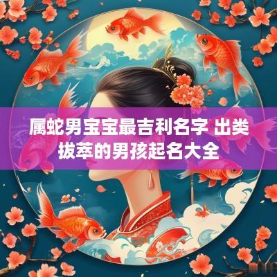 属蛇男宝宝最吉利名字 出类拔萃的男孩起名大全