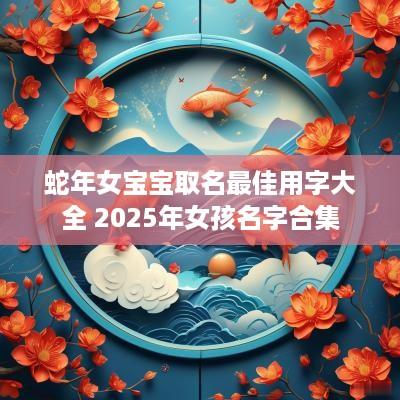 蛇年女宝宝取名最佳用字大全 2025年女孩名字合集