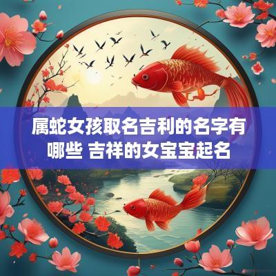 属蛇女孩取名吉利的名字有哪些 吉祥的女宝宝起名