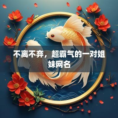不离不弃，超霸气的一对姐妹网名