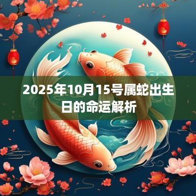 2025年10月15号属蛇出生日的命运解析