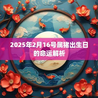 2025年2月16号属猪出生日的命运解析