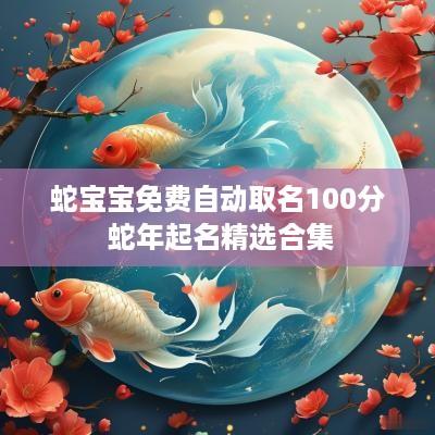 蛇宝宝免费自动取名100分 蛇年起名精选合集