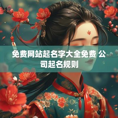 免费网站起名字大全免费 公司起名规则