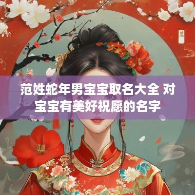 范姓蛇年男宝宝取名大全 对宝宝有美好祝愿的名字