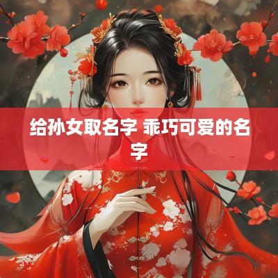 给孙女取名字 乖巧可爱的名字