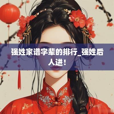 强姓家谱字辈的排行_强姓后人进！