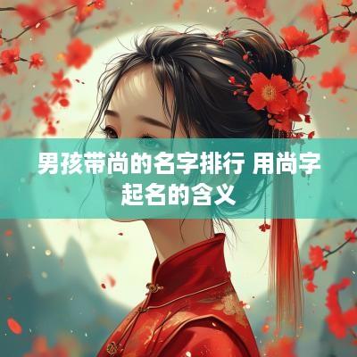 男孩带尚的名字排行 用尚字起名的含义