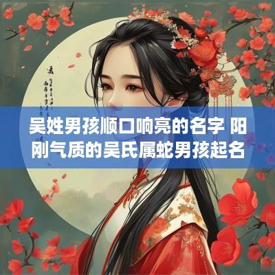 吴姓男孩顺口响亮的名字 阳刚气质的吴氏属蛇男孩起名