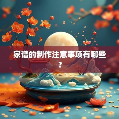 家谱的制作注意事项有哪些？