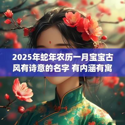2025年蛇年农历一月宝宝古风有诗意的名字 有内涵有寓意