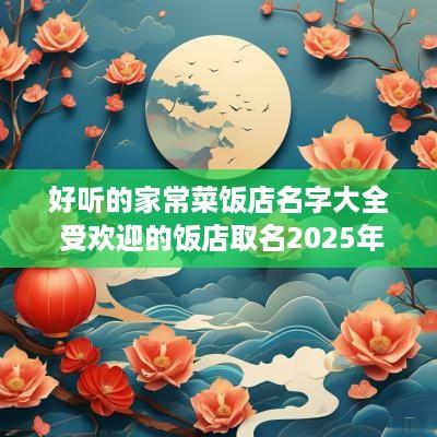 好听的家常菜饭店名字大全 受欢迎的饭店取名2025年