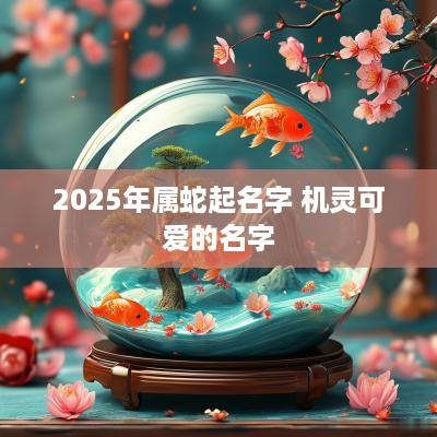 2025年属蛇起名字 机灵可爱的名字