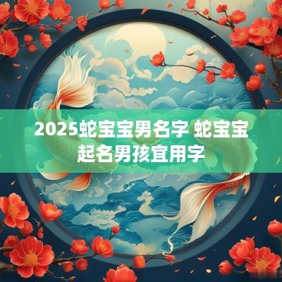2025蛇宝宝男名字 蛇宝宝起名男孩宜用字