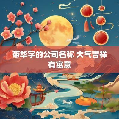 带华字的公司名称 大气吉祥有寓意
