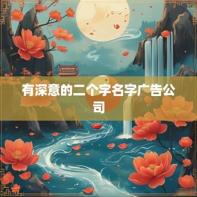 有深意的二个字名字广告公司