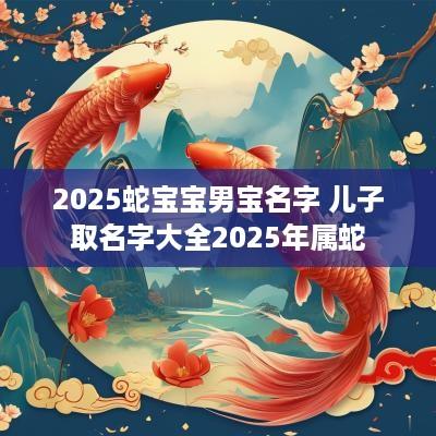 2025蛇宝宝男宝名字 儿子取名字大全2025年属蛇