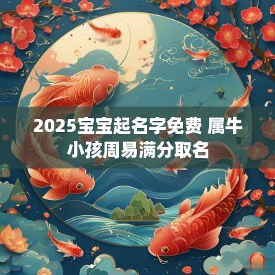 2025宝宝起名字免费 属牛小孩周易满分取名
