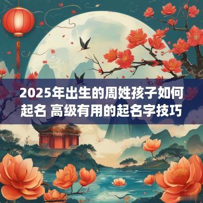 2025年出生的周姓孩子如何起名 高级有用的起名字技巧