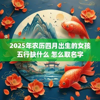 2025年农历四月出生的女孩五行缺什么 怎么取名字