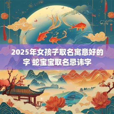 2025年女孩子取名寓意好的字 蛇宝宝取名忌讳字