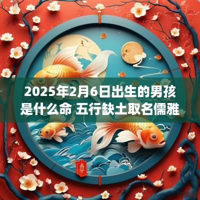 2025年2月6日出生的男孩是什么命 五行缺土取名儒雅