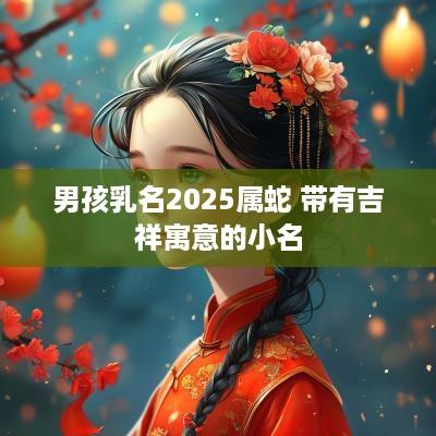 男孩乳名2025属蛇 带有吉祥寓意的小名