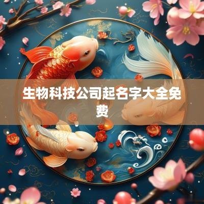 生物科技公司起名字大全免费