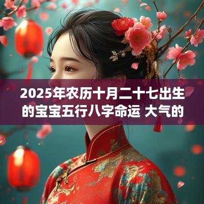 2025年农历十月二十七出生的宝宝五行八字命运 大气的名字