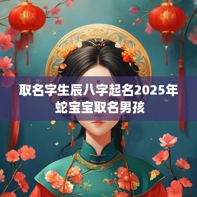 取名字生辰八字起名2025年 蛇宝宝取名男孩