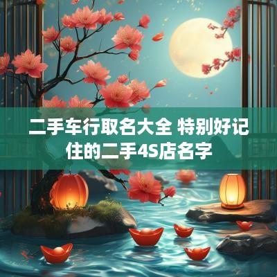二手车行取名大全 特别好记住的二手4S店名字